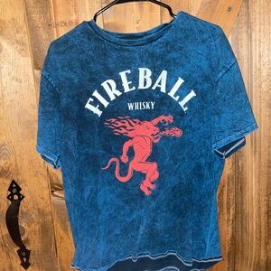 Fireball Whisky Blue Graphic T-Shirt
